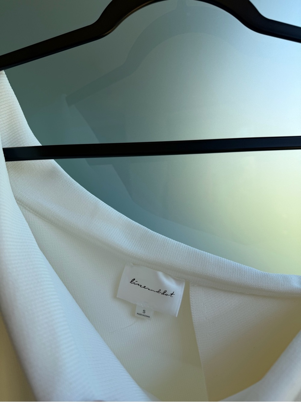 Line and Dot White Summer Maxi Dress - Picture 3 of 5